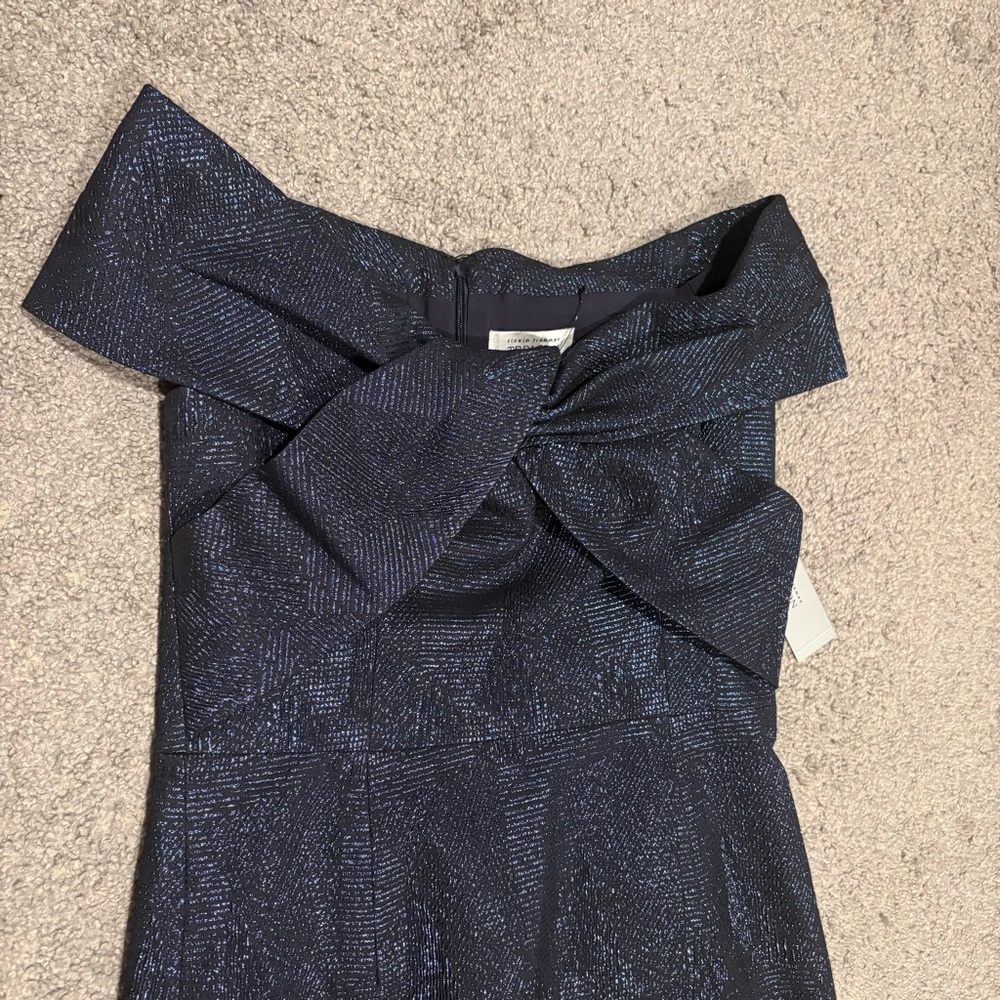 Rickie Freeman For Teri Jon New Twist Front Column Gown Size 8 - Picture 5 of 16